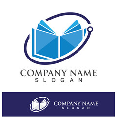 Digital book logo icon technology vector