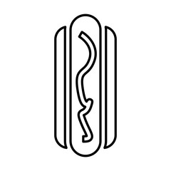 Hot dog icon fastfood