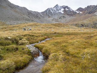 Landscape in Kurzras in South Tyrol, Italy
