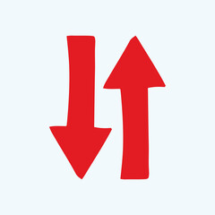 Red arrow icon vector EPS- 10