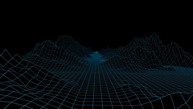 Retro lowpoly terrain