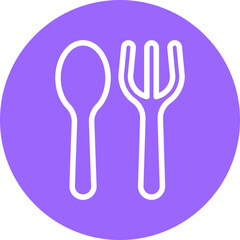 Fototapeta premium Cutlery Icon Style