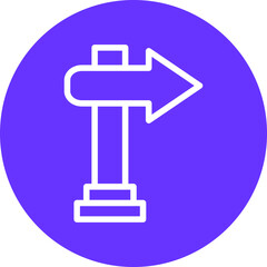 Signboard Right Icon Style