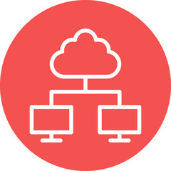 Cloud Computing Icon Style