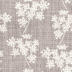 Fototapeta premium Gender neutral floral seamless vector background. Simple whimsical romantic 2 tone pattern. Kids, duvet cover, wallpaper, curtain and clothing, fashionable trendy print design scandi all over print.