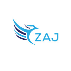 Fototapeta na wymiar ZAJ technology letter logo on white background.ZAJ letter logo icon design for business and company. ZAJ letter initial vector logo design. 