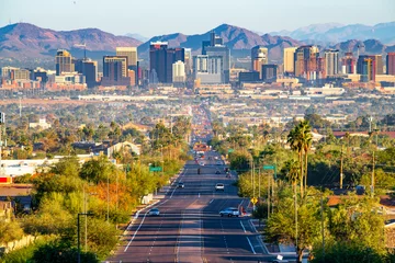 Deurstickers Arizona Phoenix, AZ skyline