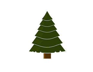 Fototapeta premium Flat vector icon - fir-tree (pine). Park. Forest
