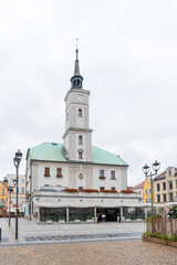 Marktplatz von Gliwice mit seinen bunten Häusern in Polen
