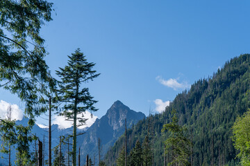 Berglandschaft um das Meerauge in der Hohen Tatra in Polen