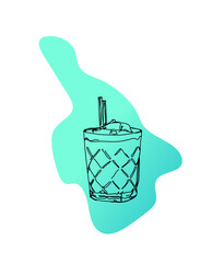 Vector illustration of a glass tumbler for spirits