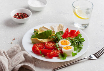 keto diet breakfast egg avocado brie cheese tomato bell pepper