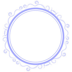 Ornamental Calligraphic Decorative Floral Frame, Classic round frame