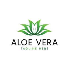 Aloe vera plant logo design. Herbaceous plant and drop vector design. Aloe vera gel logotype aloe vera logo inspiration