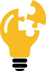 light bulb jigsaw puzzles icon