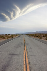 USA-Highway with Clouds