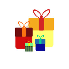 vector illustration on the theme of Christmas    gift souvenir present prize