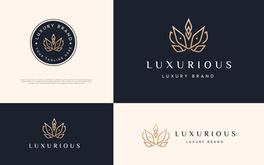 Elegant ornament Logo Design, Creative modern line art style for beauty salon symbol design template. The Concept of classy icon