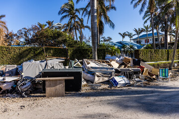 Hurricane Ian Naples Beach Florida Aftermath