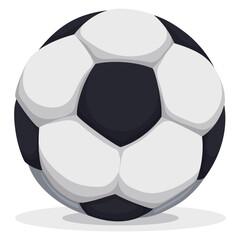 Isolated soccer ball in cartoon style, Vector illustration