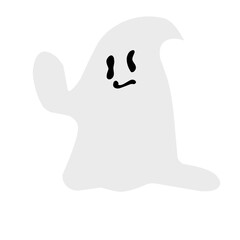 white ghost illustration