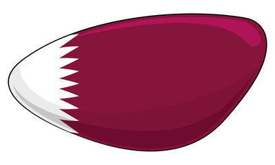 Irregular shape with Qatar flag design over white background, Vector illustration