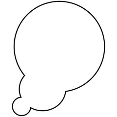 Speech bubble icon. Vector illustration isolated on transparent background. Png file.