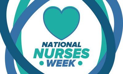 National Nurses Week. Thank you nurses. Medical and health care concept. Fighters against viruses and diseases. In honour of the doctors. Celebrated annual in United States. Vector illustration poster