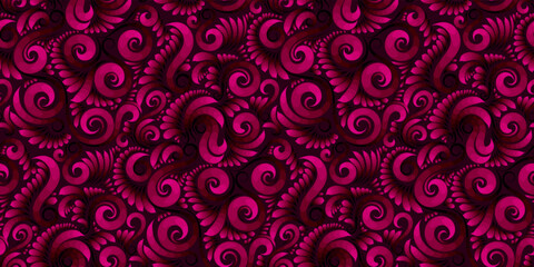 Vector seamless abstract floral pattern in pink colors