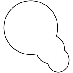 Speech bubble icon. Vector illustration isolated on transparent background. Png file.