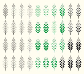 Design elements.
Set 10 Collection of leaf and tree vector.