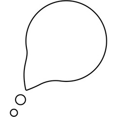 Speech bubble icon. Vector illustration isolated on transparent background. Png file.