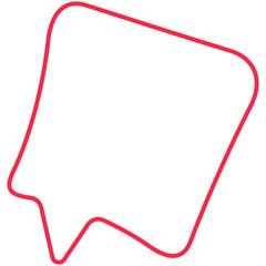 Speech bubble icon. Vector illustration isolated on transparent background. Png file.