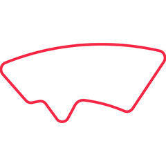 Speech bubble icon. Vector illustration isolated on transparent background. Png file.