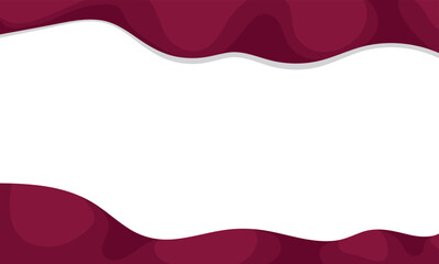 Template banner with waving maroon clothes, Vector illustration