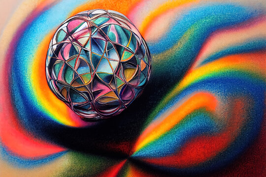 Marble Madness - Abstract Bucky Balls. 