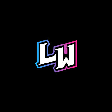 LW initial logo esport or gaming concept design