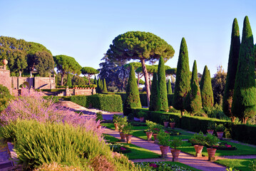 pontifical gardens of castel gandolfo lazio italy - obrazy, fototapety, plakaty