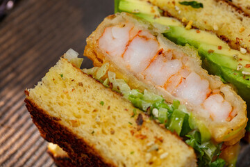 Tempura shrimp sandwich