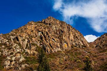 landscape with blue sky