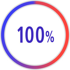 circle percentage diagrams, Pie Charts icon Showing 100%