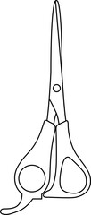 Office Tools Illustration Line Scissors
