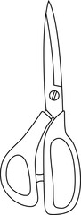 Office Tools Illustration Line Scissors