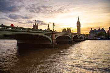 london westminster im abendrot