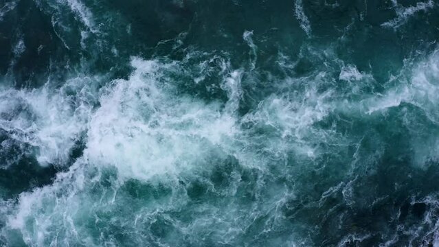 Blue water river. Mountain lake aerial view