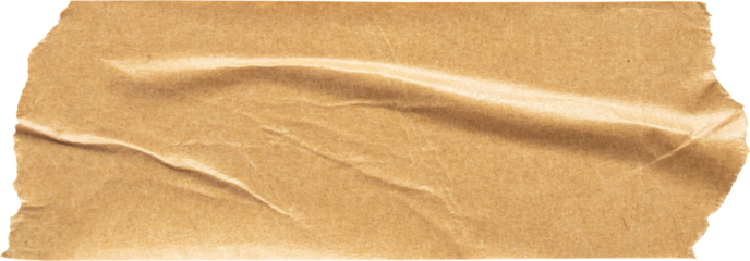 Brown adhesive paper tape isolated on white background