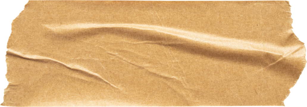 Brown adhesive paper tape isolated on white background