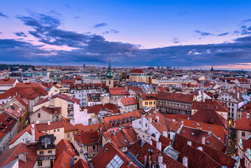 Fototapeta na wymiar Over the rooftops of Prague