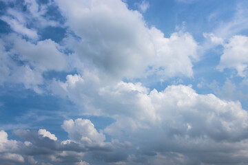 Beautiful bright blue sky and clouds background