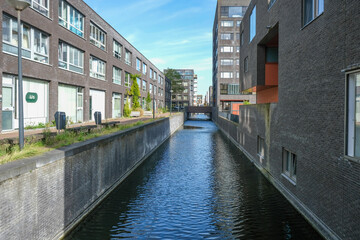 Fototapeta na wymiar periferia di Amsterdam e le sue strutture ultra moderni